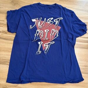 vintage purple parody just did it t shirt large